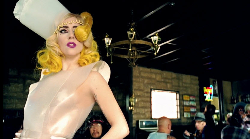 Gaga's head is the telephone She is not answering that phone 