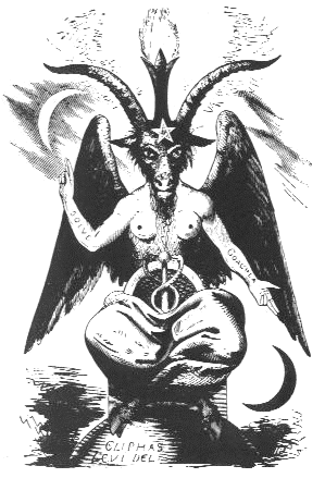 This depiction of Baphomet by Eliphas Levi’s from his book Dogmes et Rituels de la Haute Magie (Dogmas and Rituals of High Magic) became the “official” visual representation of Baphomet.