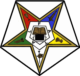 The symbol of the OES is an inverted star, similar to the Blazing Star of Freemasonry.