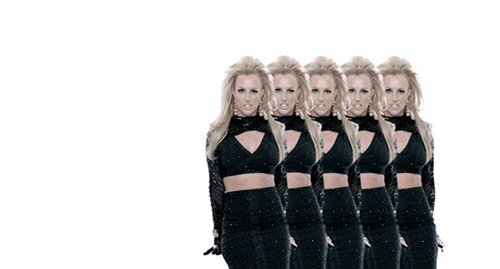 On several occasions, Britney is shown "multiplying herself". Is it a way of symbolically representing her having multiple personas?