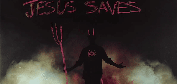An ironic "Jesus Saves" with Bieber portrayed as the devil with 666 on his chest. As a self-professed Christian, I am not sure Bieber approved of that slide. But he unfortunately has no power over whatever is projected on him - in this video and in real life.