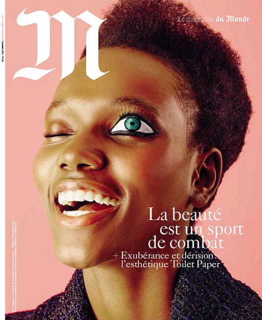 Magazine français Le Monde dispose d'une grande flagrante, signe, d'un œil.