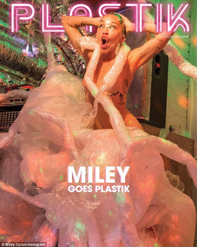 Can a month go by without Miley taking part of something demeaning. Apparently not. On this cover of Plastik magazine, Miley appears to be asphyxiating herself. Trauma, abuse, dehumanization. All part of the Agenda.