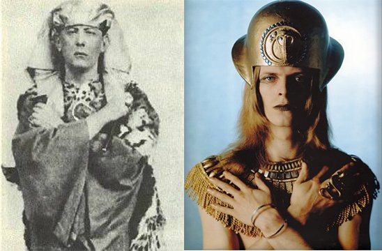 Aleister Crowley and David Bowie.