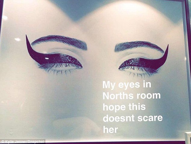 This is a "gift" from Kylie to be put in North West's bedroom. Its there although it is clearly creepy as hell. 