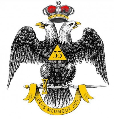 Masonic emblem of a double-headed eagle topped by a crown is used to represent the 33rd Degree - the highest degree achievable in regular Freemasonry.