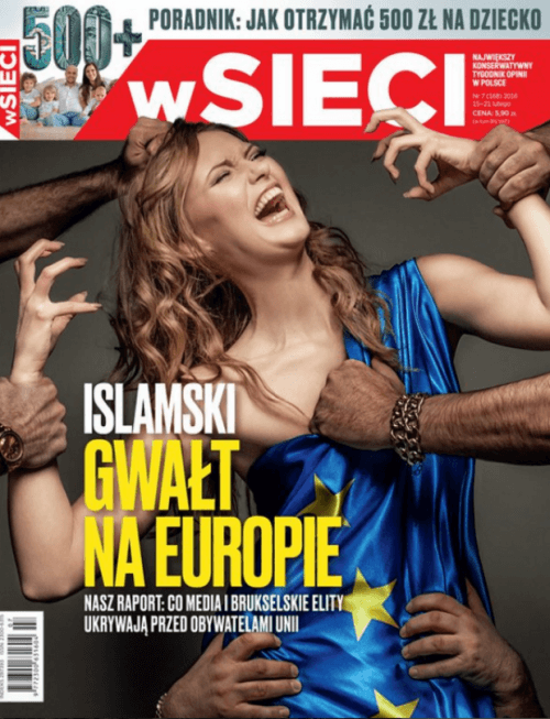 This is the cover of one of Poland's most important magazines: It features a white woman being grabbed by six darker arms with the title: "The Islamic Rape of Europe". As I've stated in my previous articles on ISIS, the elite has forced the massive entry of refugees in several Western countries and that same elite is now feeding and profiting from xenophobia to advance their agenda to create fear, panic and hate. The end result: new restrictive laws, more surveillance and policies based on race and religion.