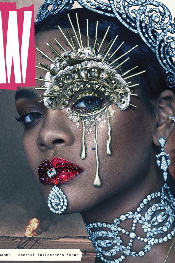 Rihanna was on the cover of W magazine with a massive emphasis on the one-eye sign.