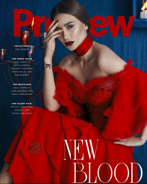 Of course, this does not happen only in the U.S. The One-Eye sign is right on magazine covers, all over the world. Here's Filipino actress and signer Arci Munoz.