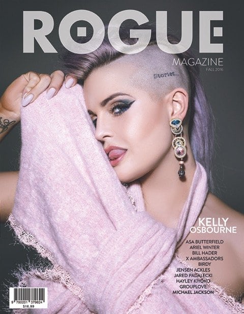 Kelly Osborne is also hiding one eye on the alternate cover of the same magazine.
