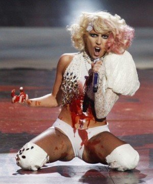 lady gaga mtv vmas 2009 500x600 e1325614766301 Lady Gaga Accused of Performing Satanic Ritual in Hotel Room