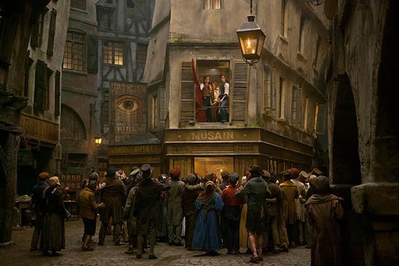 In the movie Les Miserables, the symbol of the All-Seeing Eye (cleverly placed as the logo of an optician) appears in a prominent fashion while the revolution was brewing. In some scenes (not pictured here), the eye is actually more prominent than the characters. Considering the fact that the Bavarian Illuminati was an important factor in the French Revolution, the presence of this symbol is a reminder of what truly went on - for those in the know.