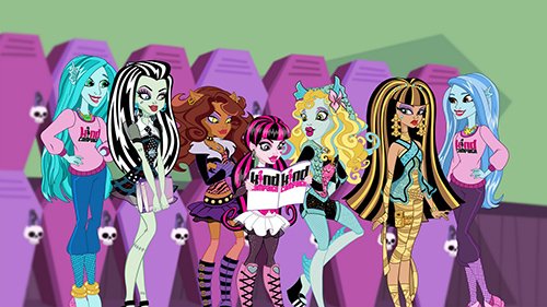 The characters of Monster High are dressed in outfits that are rather inapropriate for high school. Also, their lockers are shaped like coffins and their locks are skull heads. What better way to introduce young children to the sex and death-obssesed pop culture?