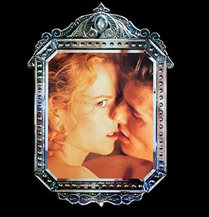 Promotional images for the movies feature Alice kissing Bill but looking at herself in the mirror, almost as if she was living in an alternate reality.