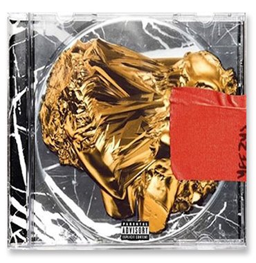 The original album artwork featured what appeared to be a melted down "Jesus Piece". The cover therefore featured a distorted and deformed face of Jesus - which went with the theme of Yeezus.