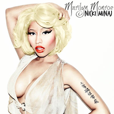 Nicki Minaj often imitates the Marilyn Monroe look.