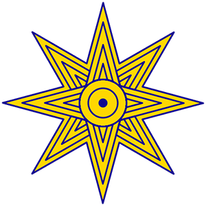 The eight-pointed star is nearly identical to the star of Ishtar.