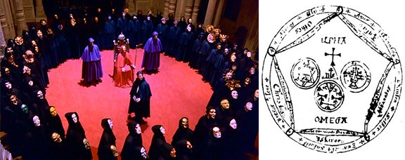 The concept of Magic Circles is constantly refered to during the ritual and throughout the movie.