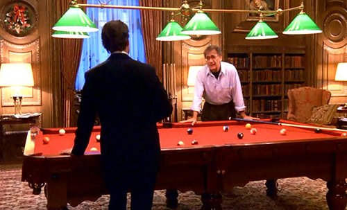 Taking place in Zeigler's pool room, the back and forth between the two men is more intense than any game of pool.