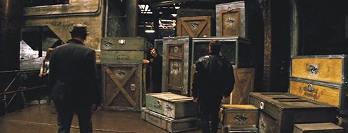 The magicians realizes that the boxes stamped with the sign of The Eye are locked. The Horsemen do not have access to Eye-related privileges anymore.