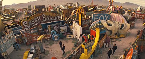 The Horsemen are told to go to a place in the desert where old Las Vegas signs are thrown away. This neon sign graveyard pretty much represents their own career. 