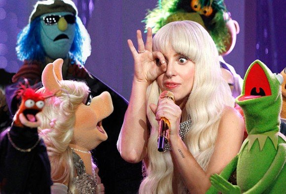 For some reason, someone thought of creating a TV show called "Lady Gaga & The Muppets Holiday Spectacular". Who wanted to see Lady Gaga doing the one eye sign around a bunch of puppets on Thanksgiving? Apparently 3.6 million viewers (including a whole bunch of children) did. 
