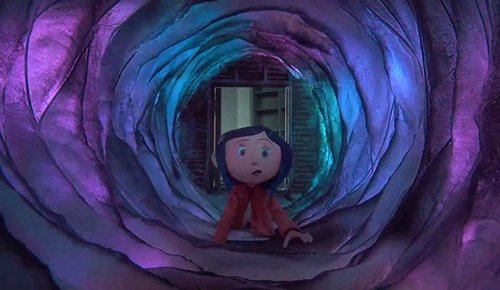However, at night, Coraline is "magically" lead back to the door and she finds out that it leads to a whole other world.