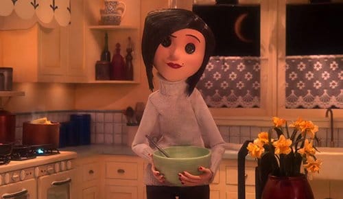 Coraline finds her "other mother" who is warmer, more attentionate and a better cook than her real mother. Also, she has buttons instead of eyes. 