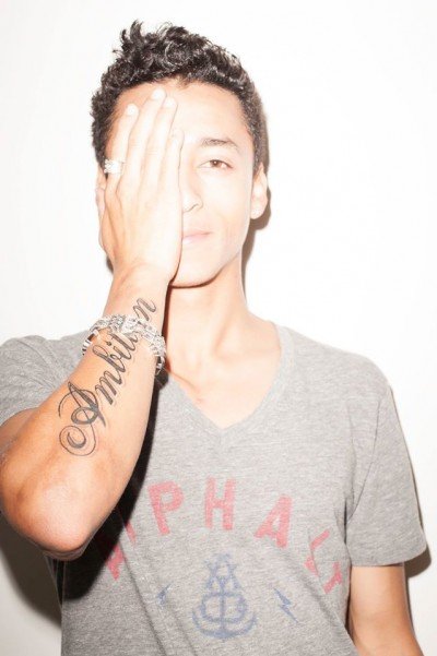 The One-Eyed salute is seen in all fields that might interest young people. This is skateboarder Nyjah Huston's official picture. He's doing a straight-up One-Eye thing. 