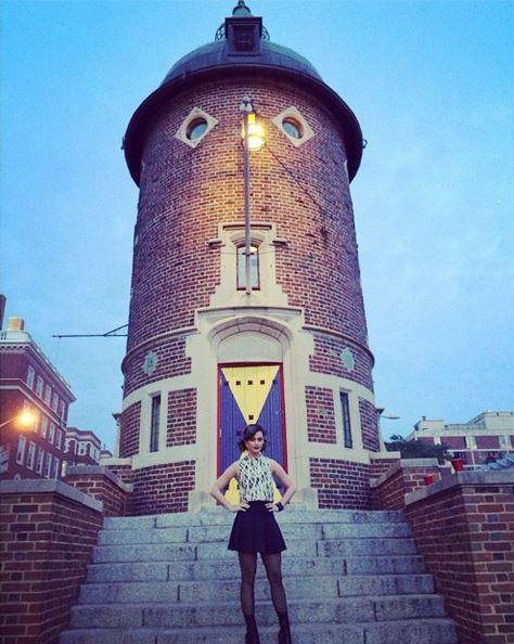 Here's Katy Perry in front of the Harvard Lampoon Castle. Built by high level Illuminatus William Hurst, the castle houses the Lampoons which is said by some to be related to Yale's Skull and Bones. Perry was "initiated and hazed" at the Lampoon and wrote as a caption to this picture: "I was never the same". 