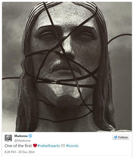 Yeah, she put Jesus in those strings. And the hashtag underneath is ridiculous.