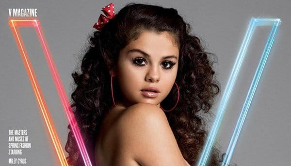The spring issue of V also brought forth another important part of the Illuminati Agenda : Sexualizing youth. For this photoshoot, Selena Gomez arranged to look like a 12 year-old Mexican girl and posed with no shirt and short shorts.