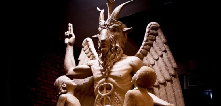 The Satanic Temple Unveils a Massive Statue of Baphomet in Detroit