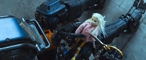 Chappie walks around with a doll representing his mommy, making the audience say "Awww that robot knows what love is!". Nope, its a robot.