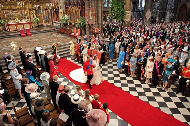 All royal events, including coronations and royal weddings, take place in Westminster Abbey, on a Masonic checkerboard pattern floor.