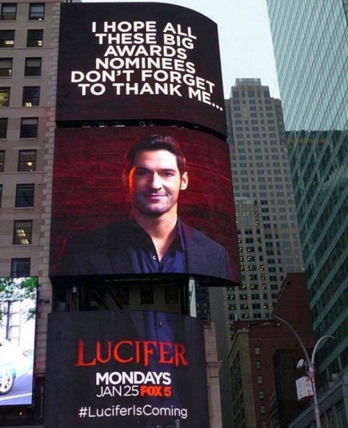This huge advertisement for the TV series "Lucifer" is basically the occult elite telling it like it is about the music industry. #Luciferiscoming. It is all out in the open.