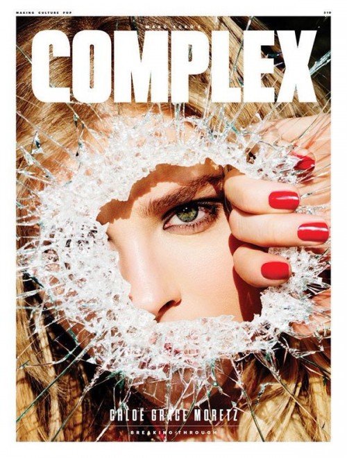 Following the same theme - One eyed Chloe Grace Moretz on the cover of Complex.