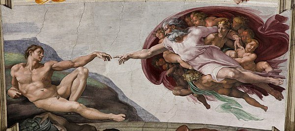 600px Adams Creation Sistine Chapel ceiling by Michelangelo JBU33cut "God is Woman" by Ariana Grande: The Esoteric Meaning