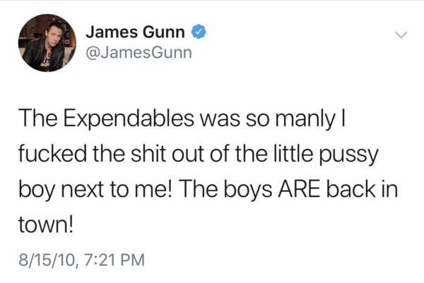 OeDa9 e1532367430698 Disney Director James Gunn Fired After Tweets About Abusing Children Uncovered