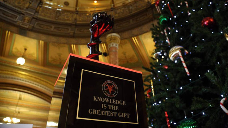 Satanic Sculpture Installed at the Illinois Statehouse