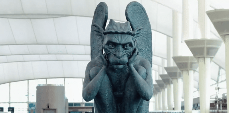 The Denver Airport Installs a Talking Gargoyle That Says "Welcome to the Illuminati Headquarters"