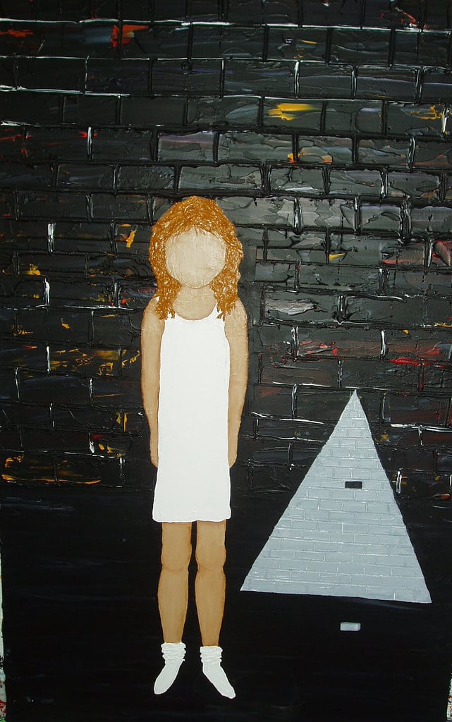 Girl in white dress The Complete Gallery of Kim Noble's Paintings About Ritual Abuse