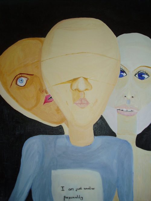 Im Just another personality e1555372380825 The Complete Gallery of Kim Noble's Paintings About Ritual Abuse