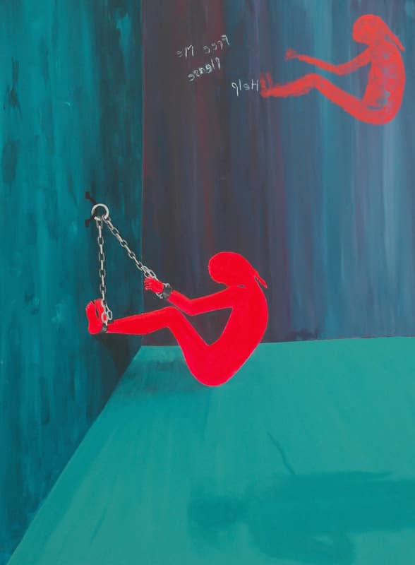my hands are tied 1 orig The Complete Gallery of Kim Noble's Paintings About Ritual Abuse