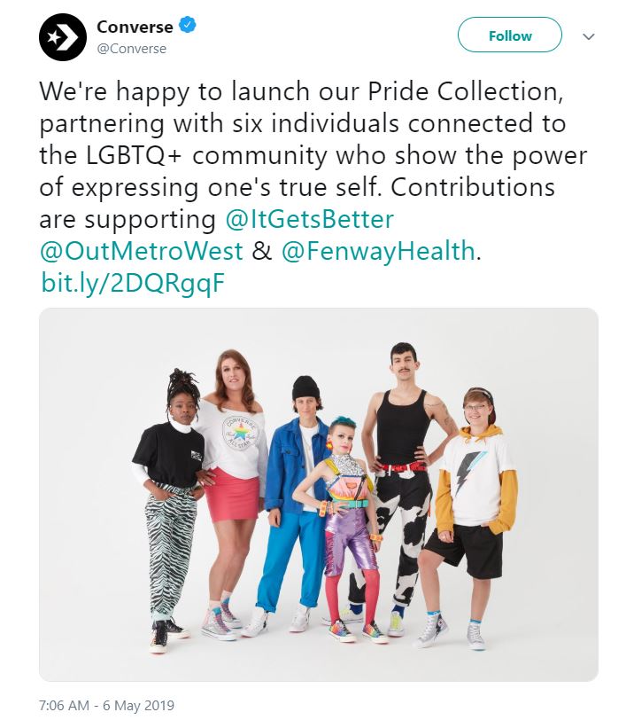 2019 05 19 08 18 39 Converse on Twitter Were happy to launch our Pride Collection partnering wit Symbolic Pics of the Month 05/19