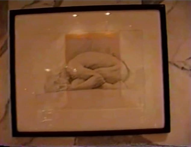 36345F2E00000578 3688656 Another frame holds what appears to be a sketch of a nude woman m 9 1468501861585 Inside Jeffrey Epstein's Mansions: The Disturbing Pics