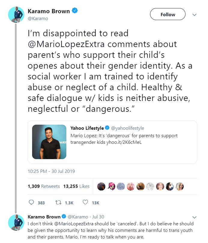 2019 08 02 10 07 22 Thoughtcrime: Mario Lopez Forced to Apologize For Comments About Transgender Kids