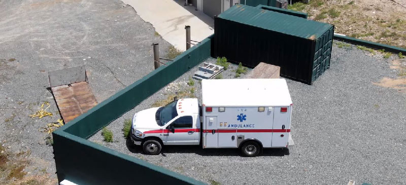 epstein ambulance3 Strange Things Are Happening on Epstein Island: Drone Footage