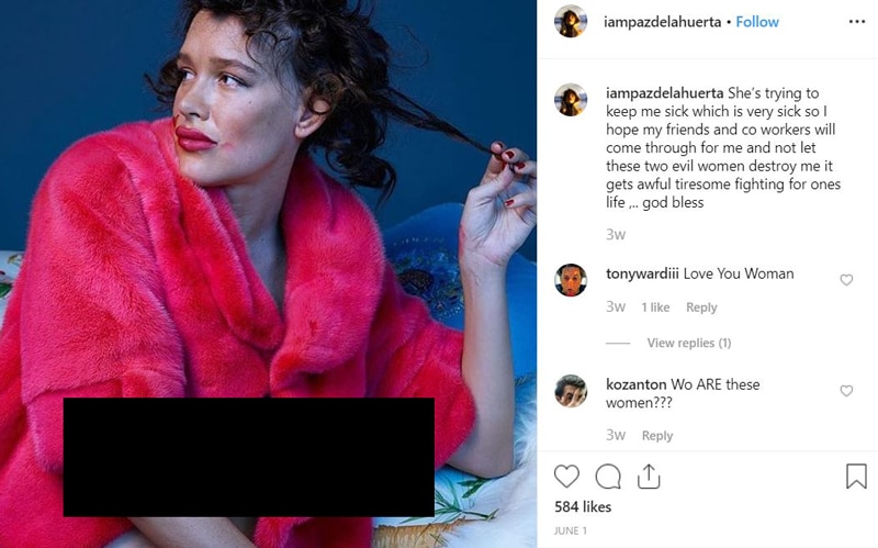 paz1 The Troubling Case of Paz de la Huerta and Her (Now Deleted) Instagram Account