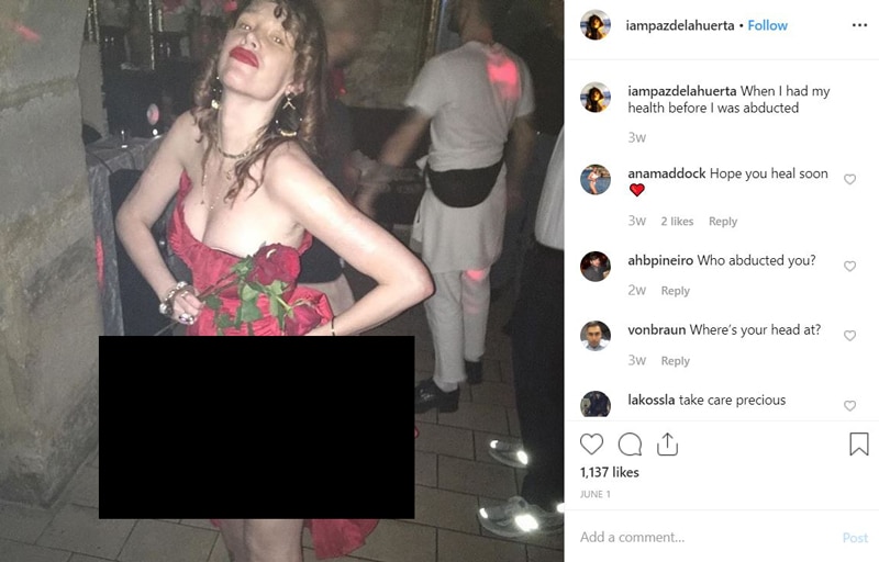 paz2 The Troubling Case of Paz de la Huerta and Her (Now Deleted) Instagram Account